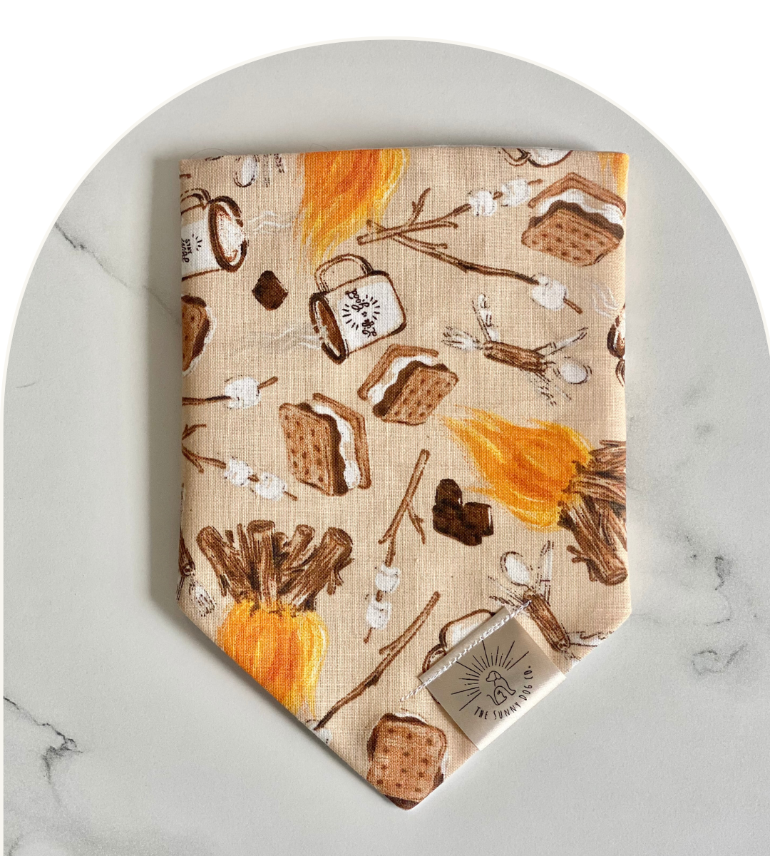 Campfire & Smores Dog Bandana