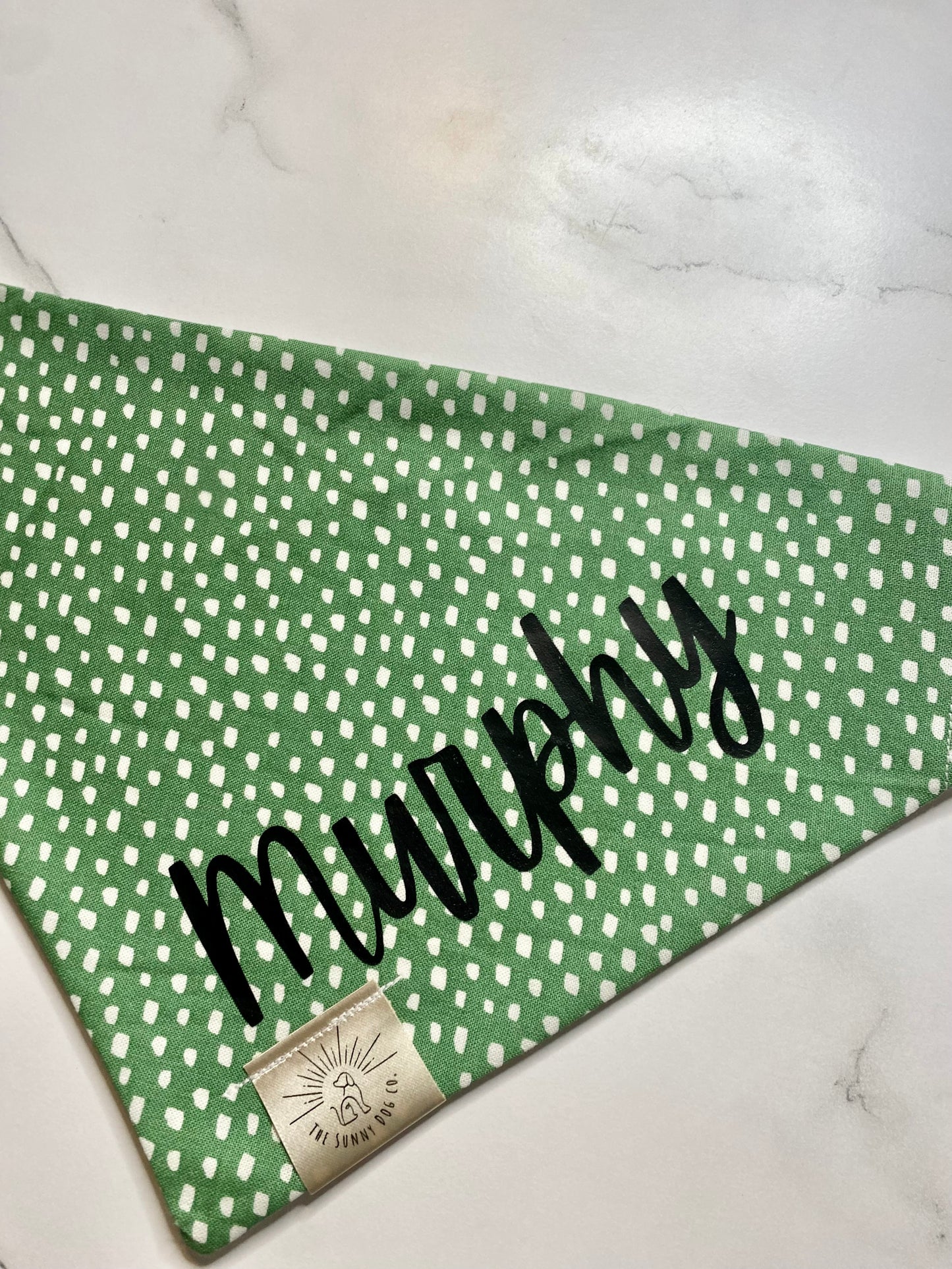Green Speckled Dog Bandana