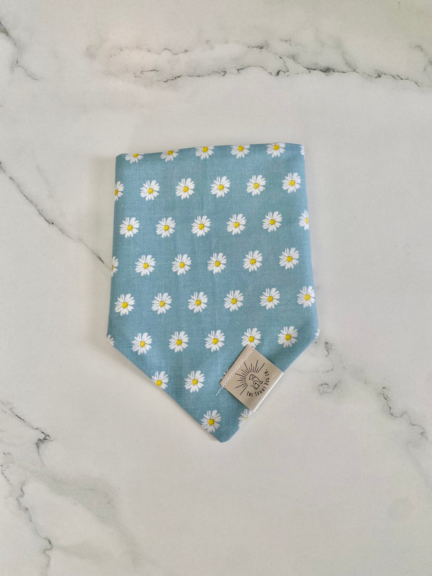 Over the Collar Dog Bandana-Daisies-Floral Bandana-Bandana-Personalized Dog Bandana-Customized Dog Bandana-Spring Dog Bandana