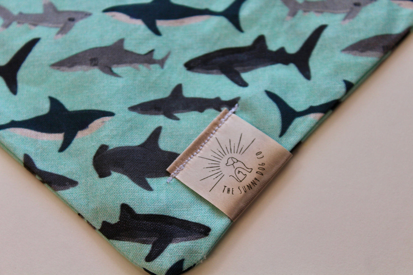 Over the Collar Dog Bandana-Shark Bandana-Dog Mom Gift-Personalized Dog Bandana-Customized Dog Bandana-Dog Gift-Shark Print Dog Bandana
