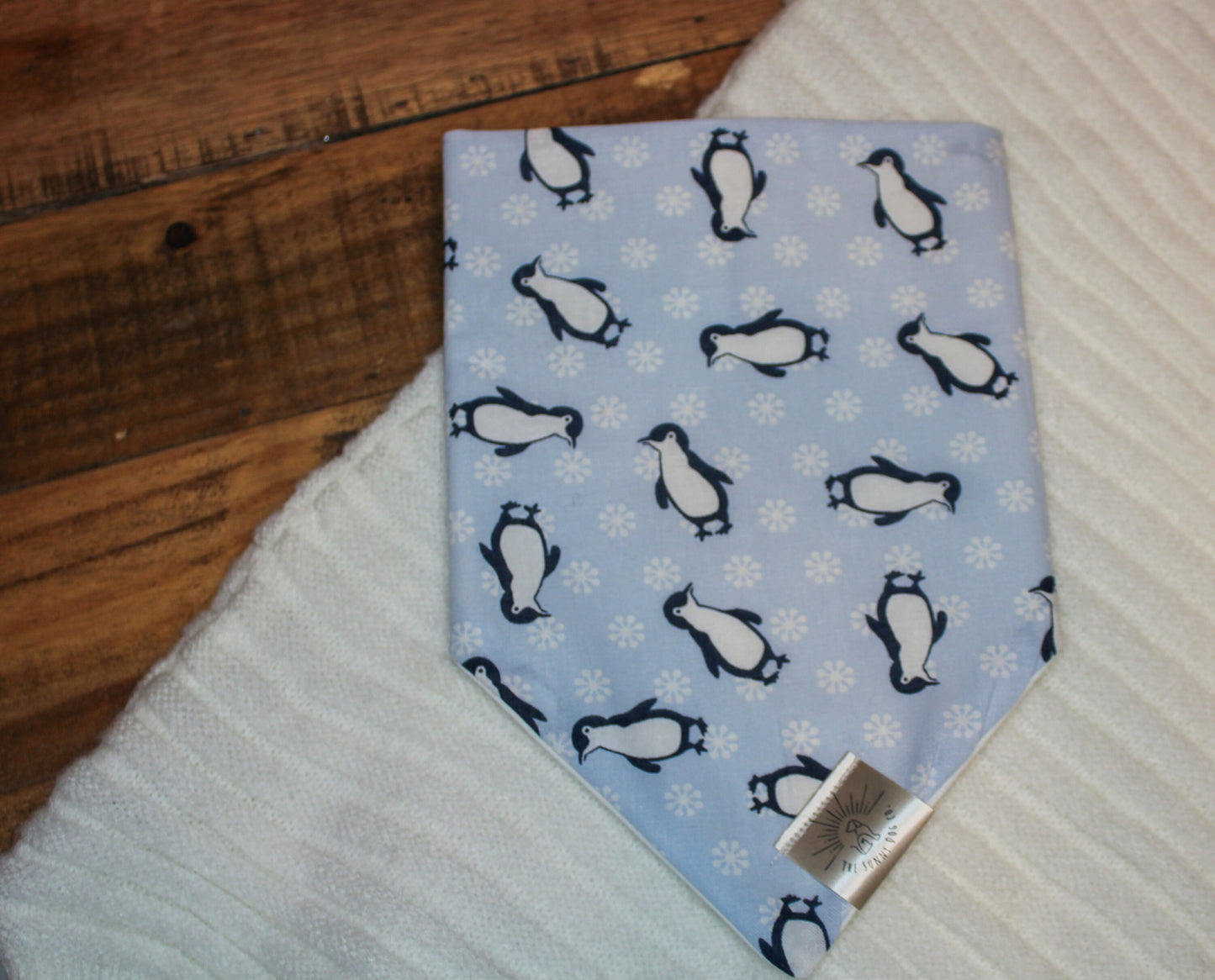 Over the Collar Dog Bandana-Penguin-Mom Gift-Personalized Dog Bandana-Customized Dog Bandana-Dog Gift-Christmas Dog Bandana-Christmas Animal