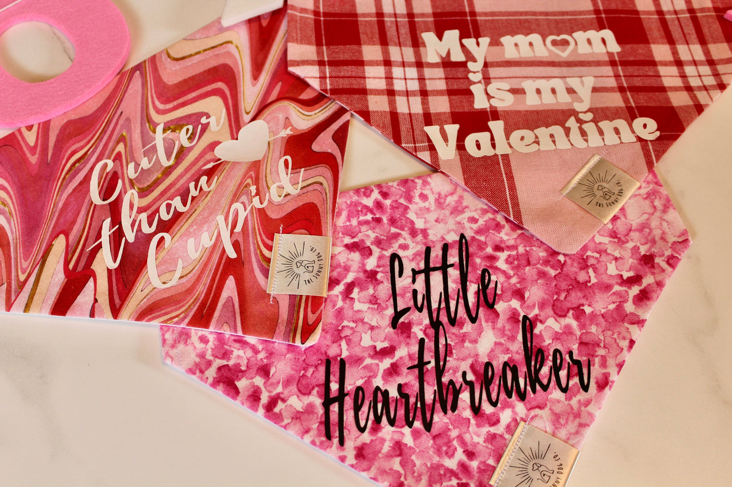 Over the Collar Dog Bandana -A Disco Valentines Gift-Personalized Dog Bandana-Customized Dog Bandana-Dog Gift-Valentines Dog Bandana