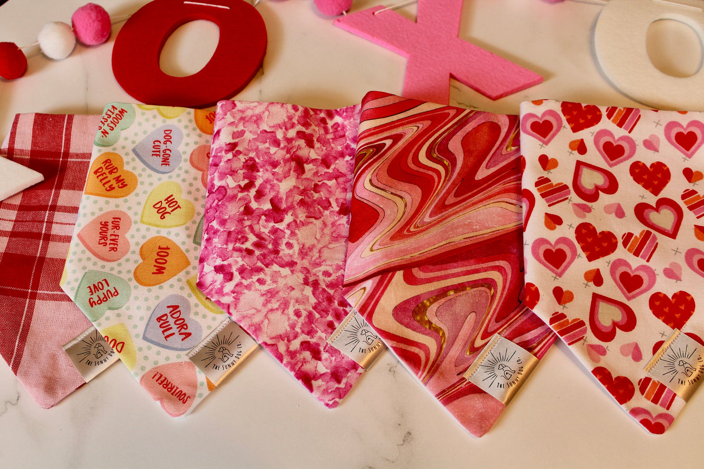 Over the Collar Dog Bandana -A Disco Valentines Gift-Personalized Dog Bandana-Customized Dog Bandana-Dog Gift-Valentines Dog Bandana