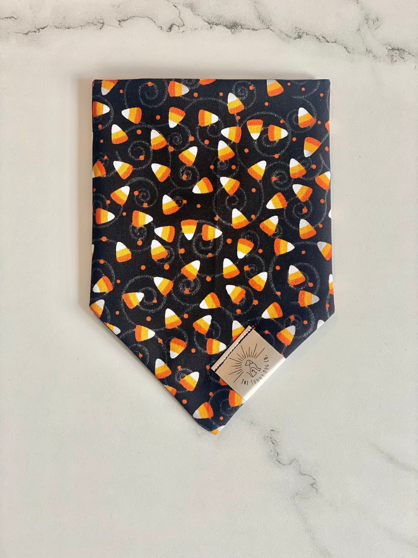 Over the Collar Dog Bandana-Candy Corn-Personalized Dog Bandana-Customized Dog Bandana-Dog Gift-Halloween Bandana-Fall Bandana-Spook