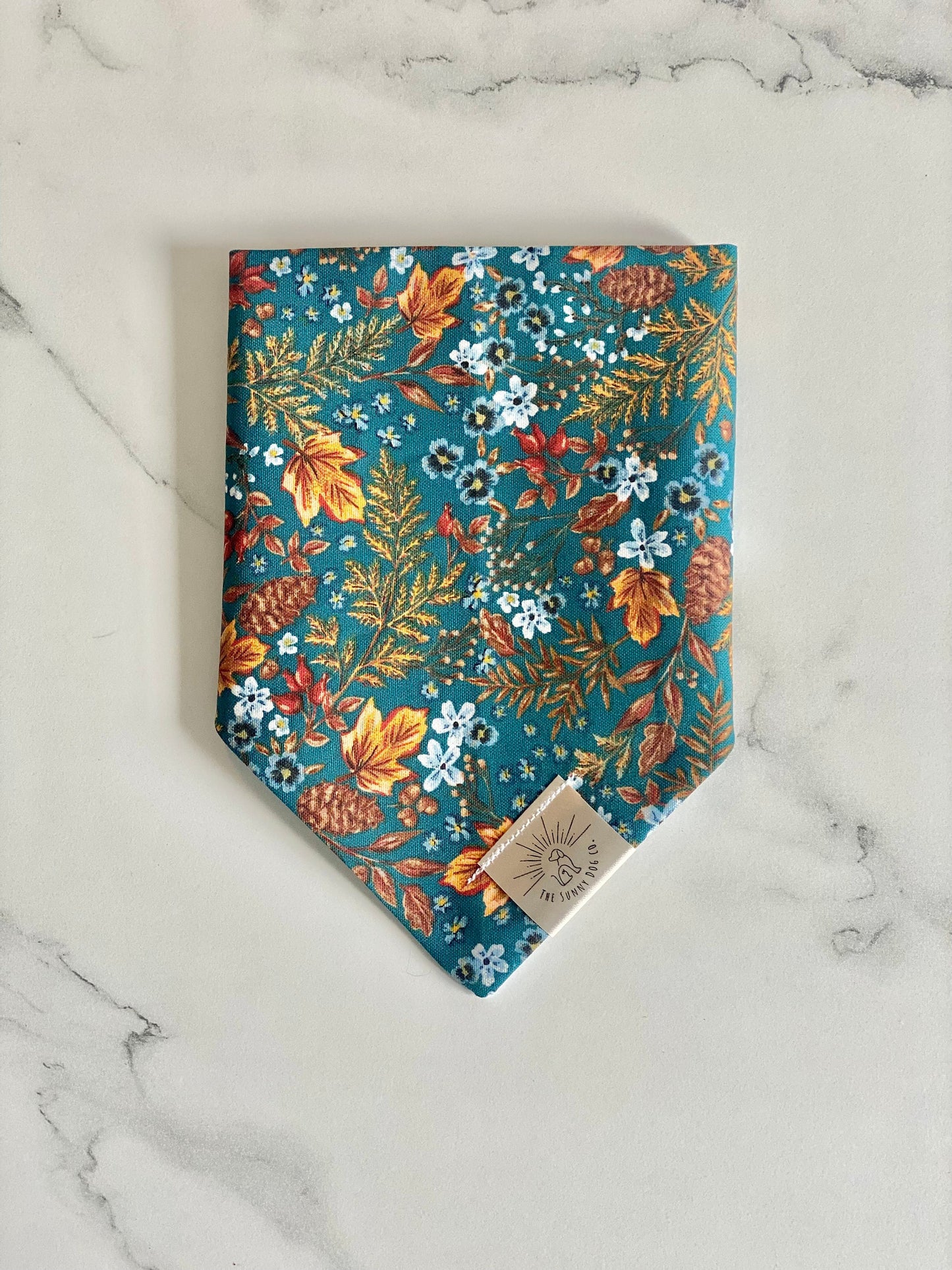 Over the Collar Dog Bandana-Fall Foilage-Personalized Dog Bandana-Customized Dog Bandana-Dog Gift-Halloween Bandana-Fall Bandana-Spook