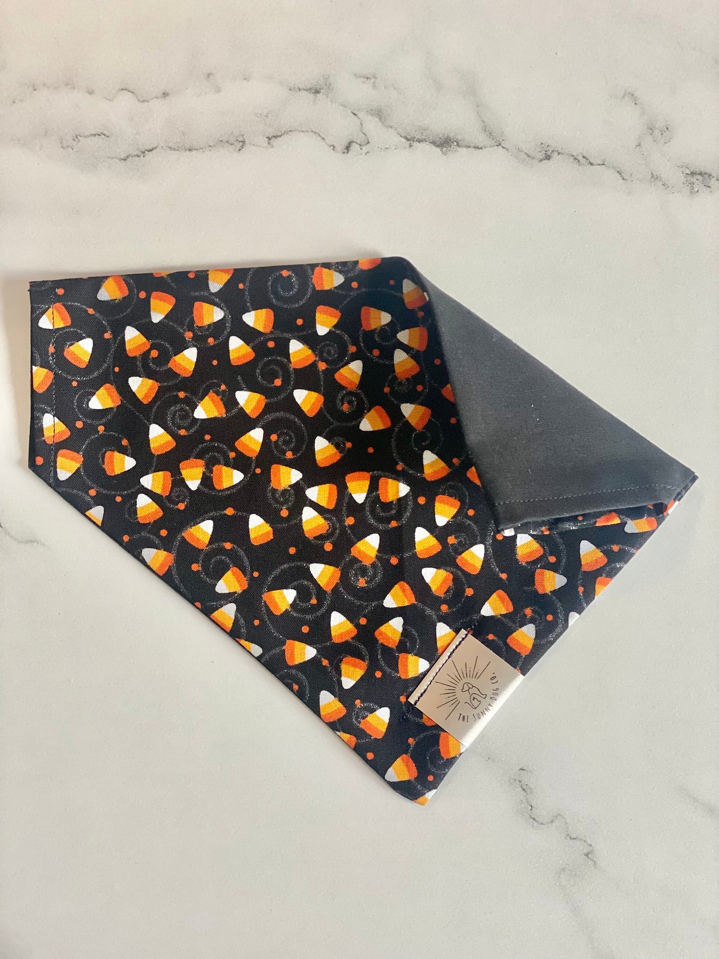 Over the Collar Dog Bandana-Candy Corn-Personalized Dog Bandana-Customized Dog Bandana-Dog Gift-Halloween Bandana-Fall Bandana-Spook