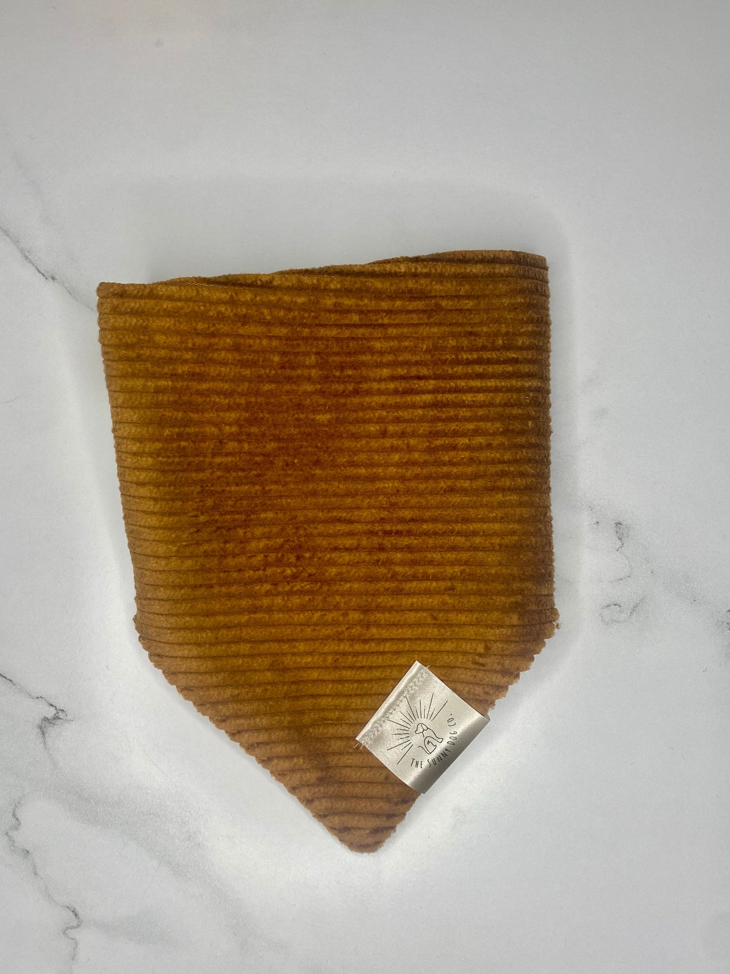 Over the Collar Dog Bandana-Tie on Bandana-Brown Corduroy-Personalized Dog Bandana-Customized Dog Bandana-Fall Bandana-Autumn Bandana