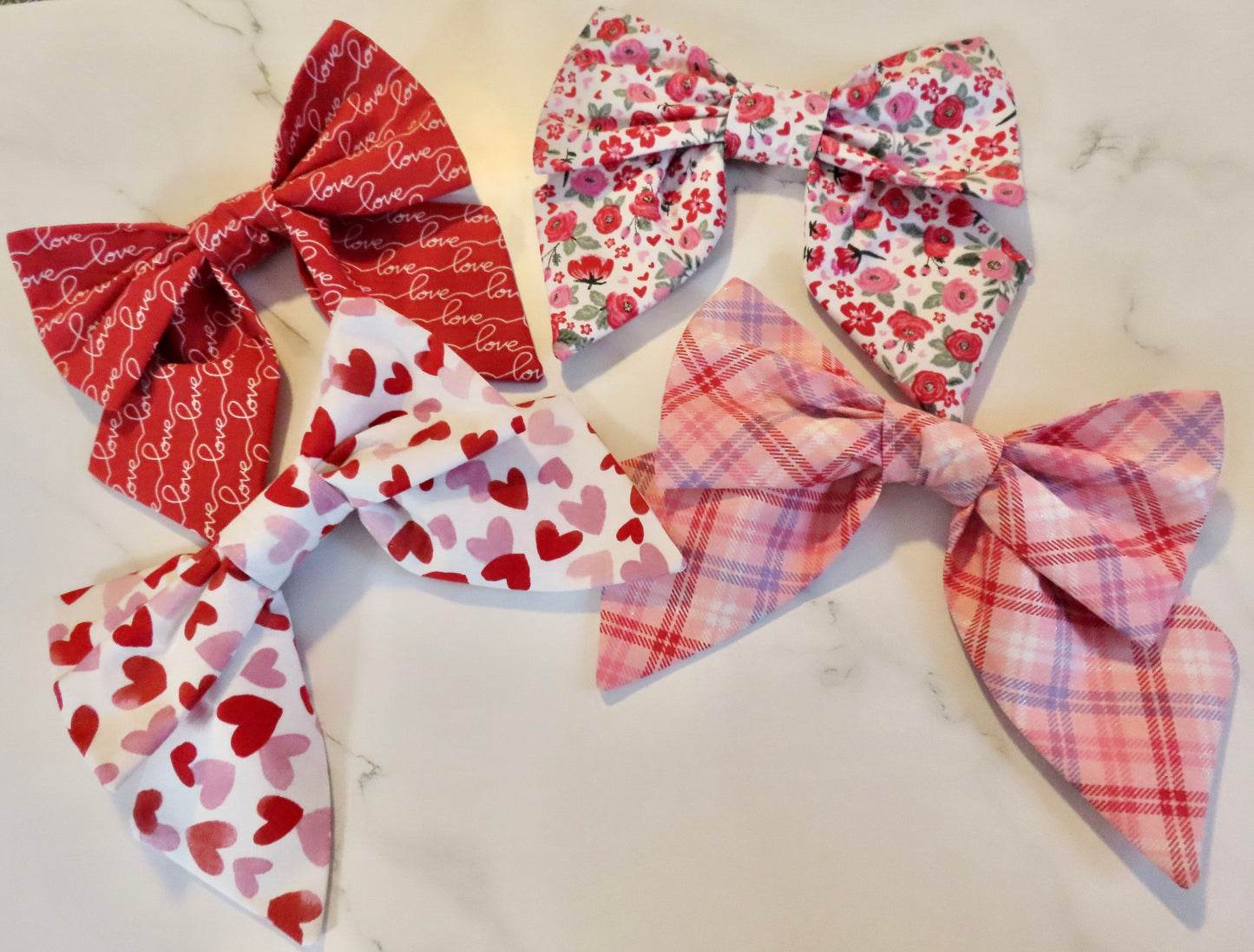 Over the Collar Dog Bow Tie-Valentines Plaid-Standard Bow-Sailor Bow-Valentine’s Day Dog Bow Tie-Valentines Dog Style-Valentine’s Dog Gift