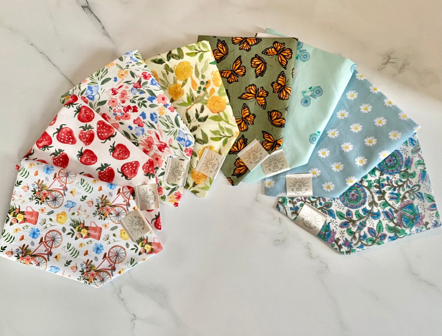 Over the Collar Dog Bandana-Bicycle-Spring-Bike Dog Bandana-Bandana-Personalized Dog Bandana-Customized Dog Bandana-Happy Easter Bandana