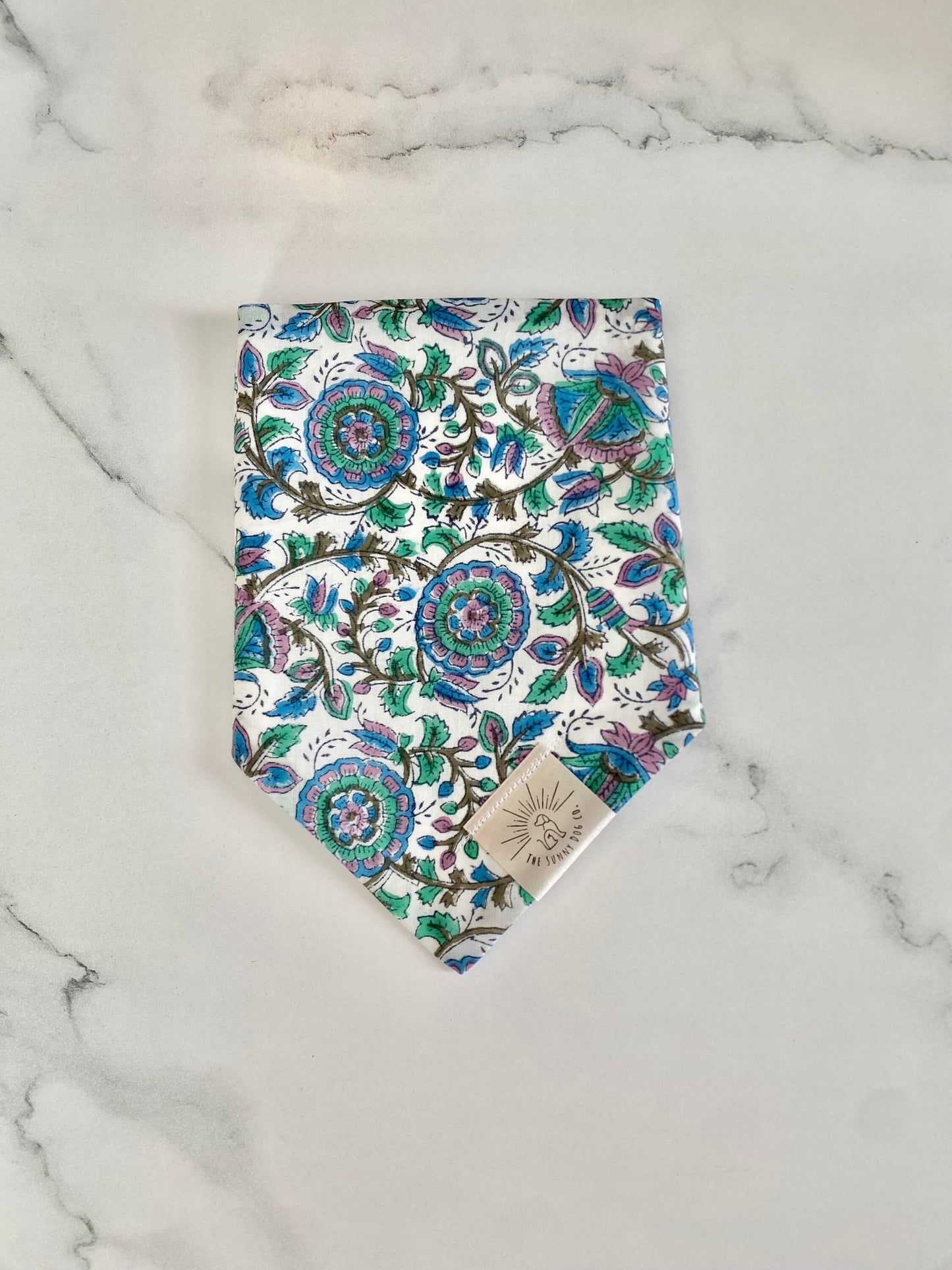 Over the Collar Dog Bandana-Spring Paisley-Paisley Dog Bandana-Bandana-Personalized Dog Bandana-Customized Dog Bandana-Spring Dog Bandana