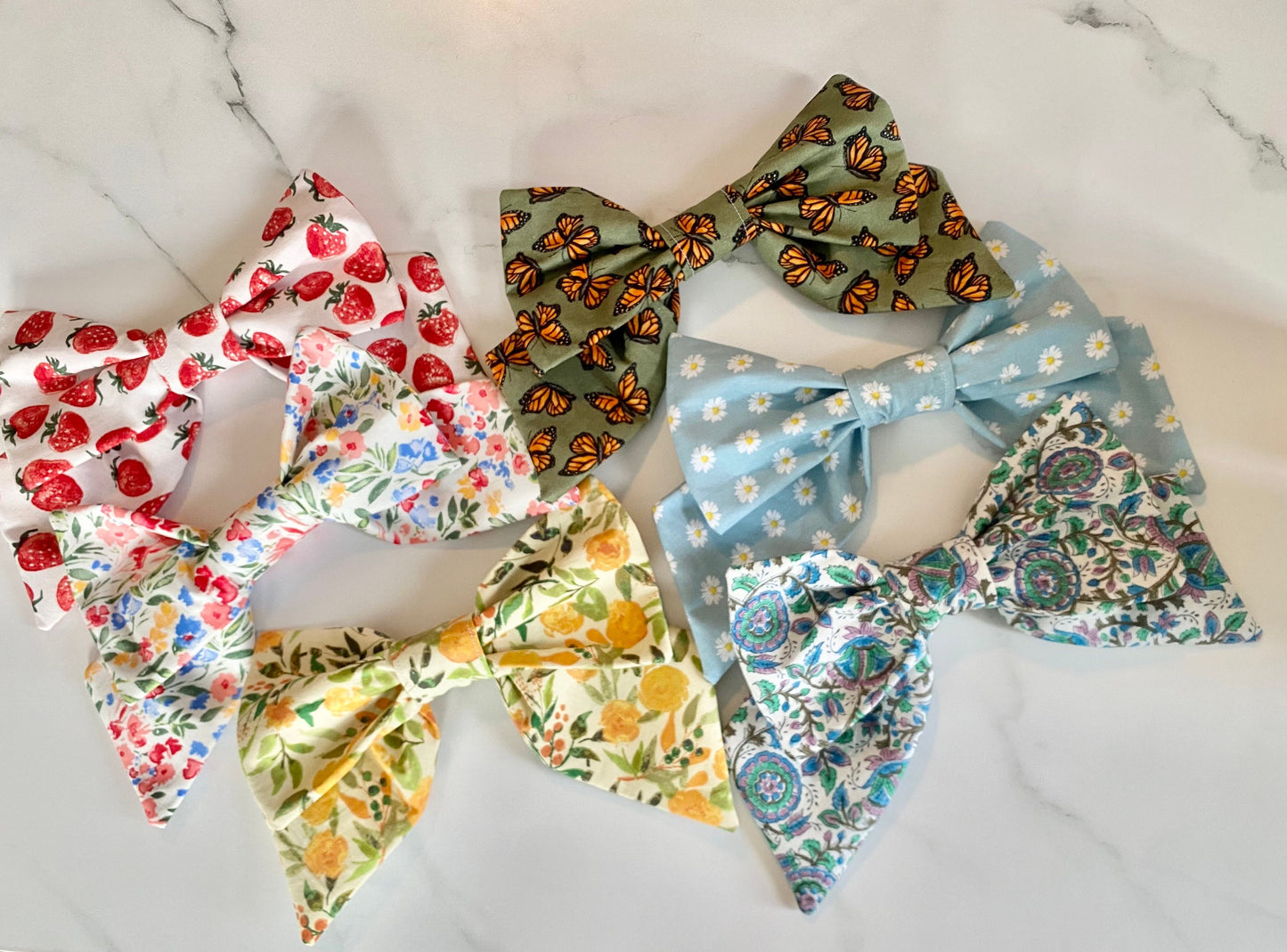 Over the Collar Dog Bow Tie-Strawberries Bow-Standard Bow-Sailor Bow-Sprinh Dog Bow Tie-Fruity Dog Bandana-Spring Bow Tie