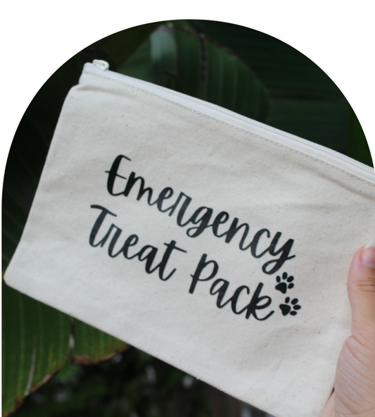 Emergency Treat Pack, Canvas Dog Treat Bag