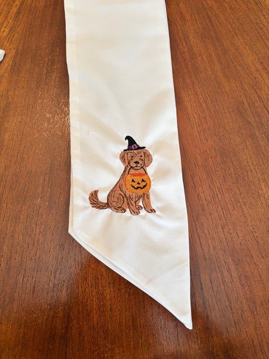 Personalized Halloween Dog Wreath Sash | Halloween Door Decor