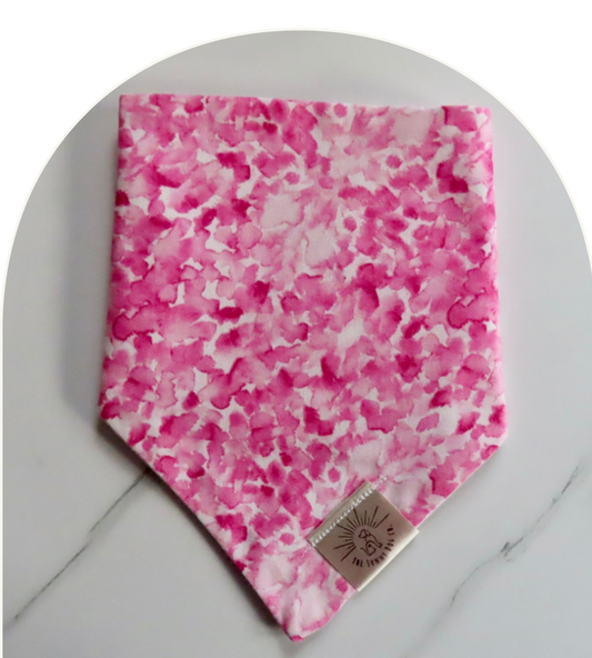 Pink Rose Petals Dog Bandana
