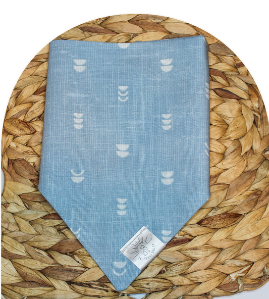 Light Blue Half Circle Dog Bandana