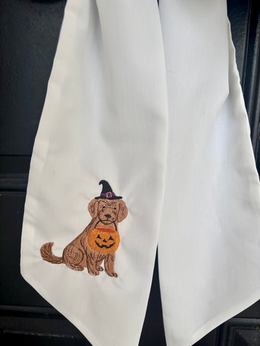 Personalized Halloween Dog Wreath Sash | Halloween Door Decor