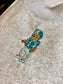 Custom Football Bear Embroidered Mock Neck Sweatshirt | Team Colors