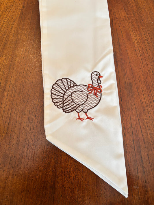 Turkey Wreath Sash | Thanksgiving Door Decor | Fall Wreath Sash