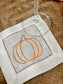 Embroidered Pumpkin Cocktail Napkin 4-pk | Fall Cocktail Napkin | Thanksgiving Table Decor