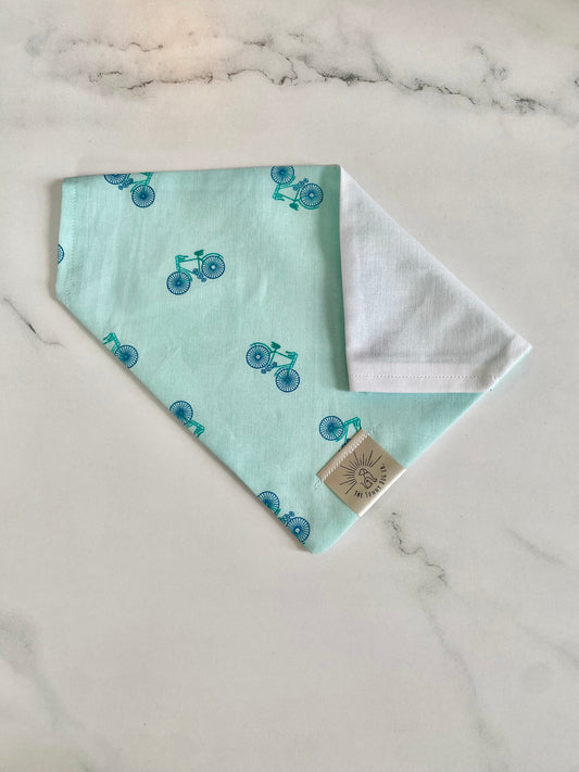 Over the Collar Dog Bandana-Bicycle-Spring-Bike Dog Bandana-Bandana-Personalized Dog Bandana-Customized Dog Bandana-Happy Easter Bandana