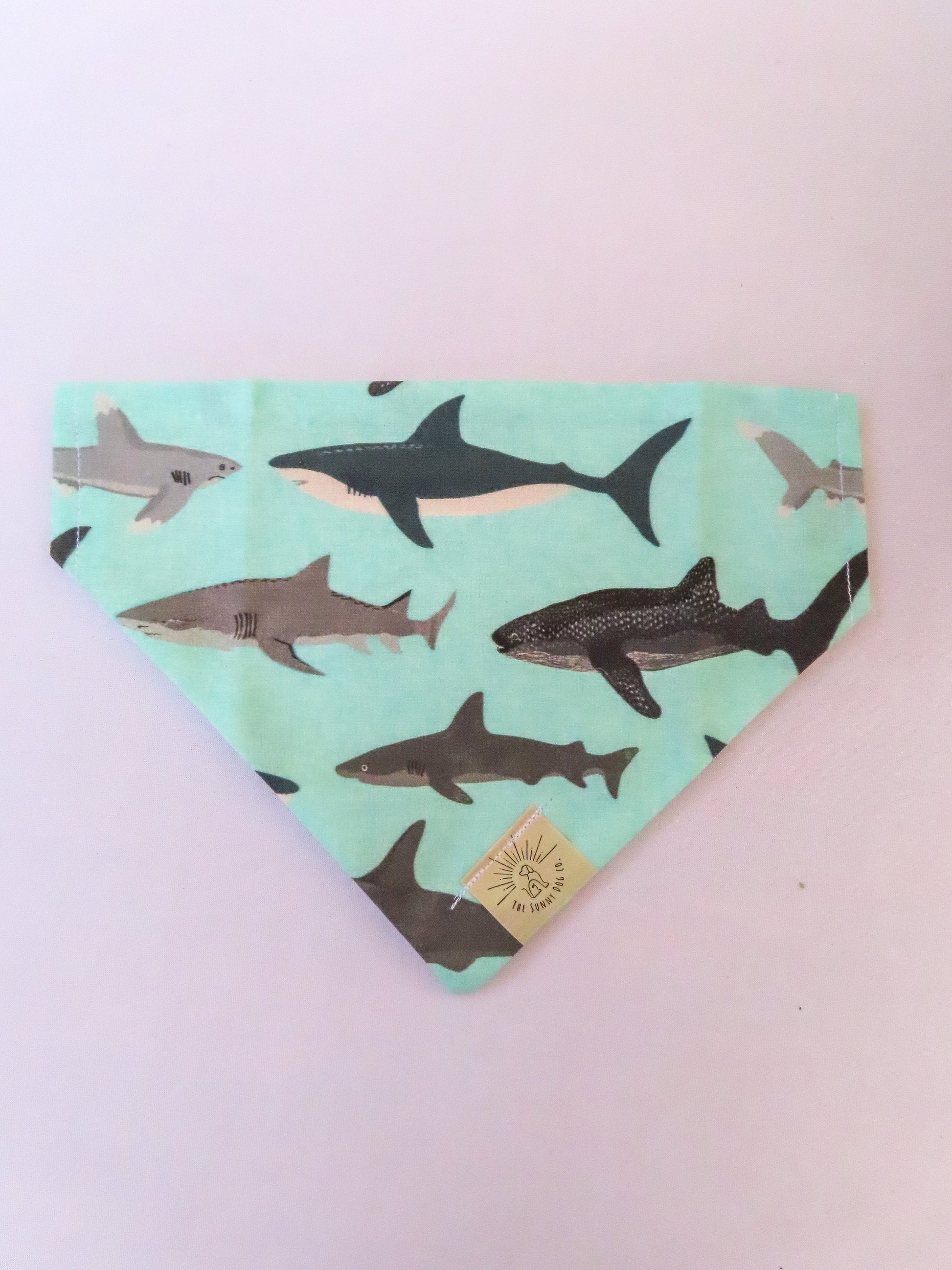 Over the Collar Dog Bandana-Seagulls-LG Sharks Dog Bandana-Beach Dog Bandana-Personalized Dog Bandana-Customized Dog Bandana-Beach Bandana