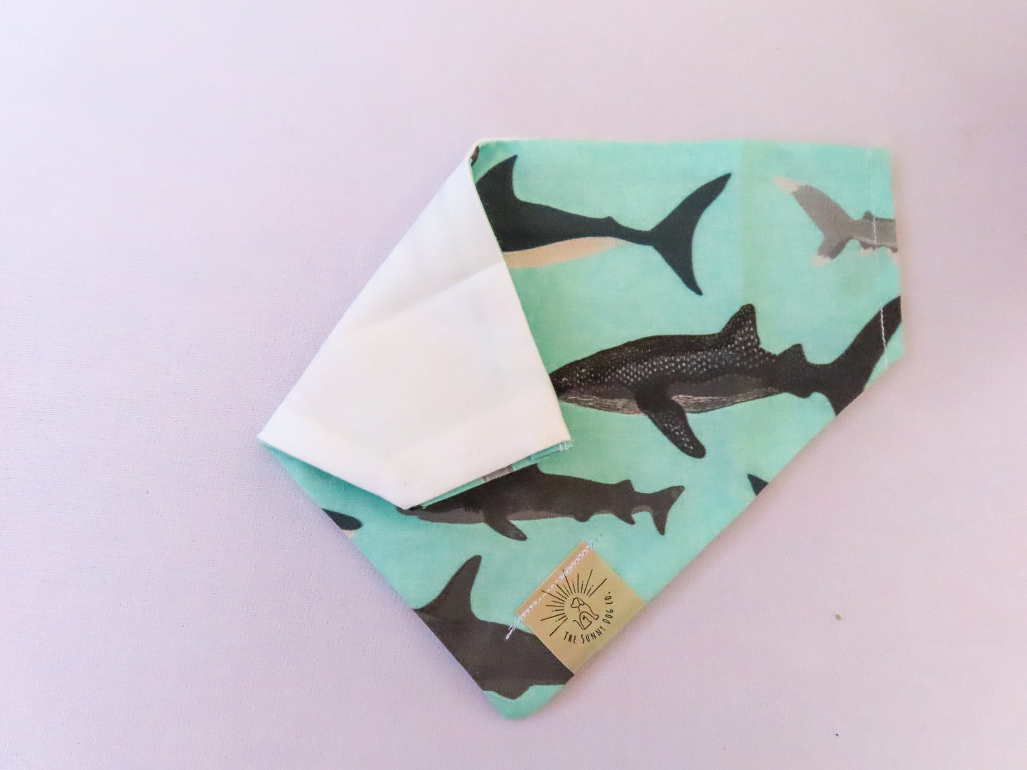 Over the Collar Dog Bandana-Seagulls-LG Sharks Dog Bandana-Beach Dog Bandana-Personalized Dog Bandana-Customized Dog Bandana-Beach Bandana