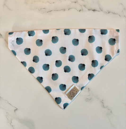 Over the Collar Dog Bandan-Shells- Dog Mom Gift - Personalized Dog Bandana-Summer Bandana-Ocean Bandana-Beach Day-Pool Day