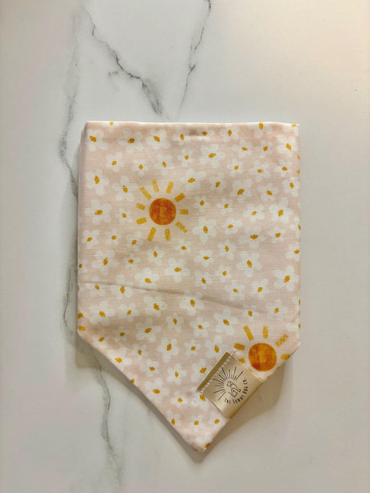 Sunshine Dog Bandana – Over-the-Collar, Personalized Print (Spring Shower Collection)