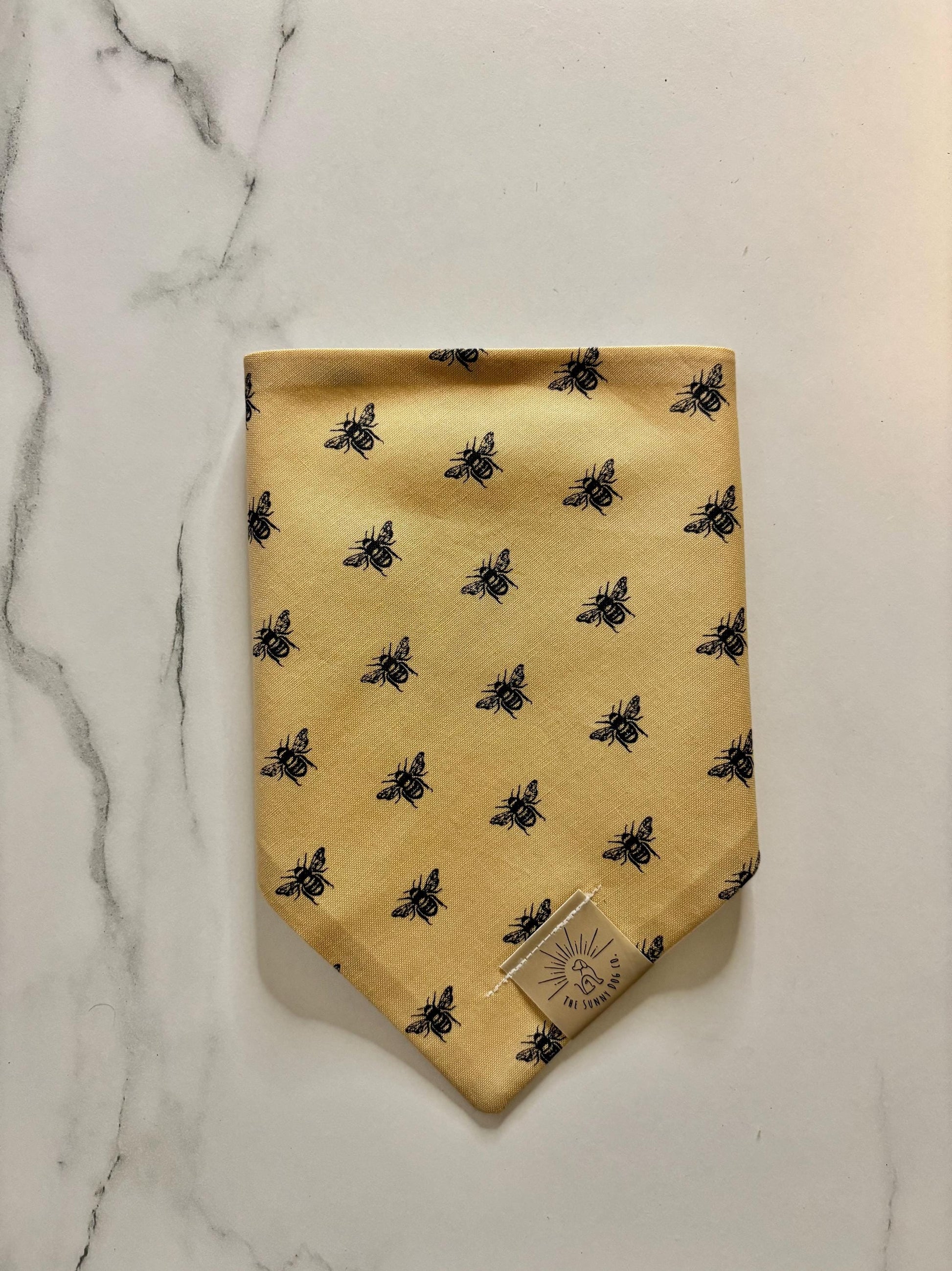 Over the Collar Dog Bandana-Bees-Personalized Dog Bandana-Customized Dog Bandana-Garden-Spring-Whimsical- Preppy- Dog Mom Gift