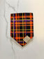 Over the Collar Dog Bandana-Halloween Plaid-Personalized Dog Bandana-Customized Dog Bandana-Dog Gift-Halloween Bandana-Fall Bandana-Spooky