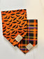 Over the Collar Dog Bandana-Halloween Plaid-Personalized Dog Bandana-Customized Dog Bandana-Dog Gift-Halloween Bandana-Fall Bandana-Spooky