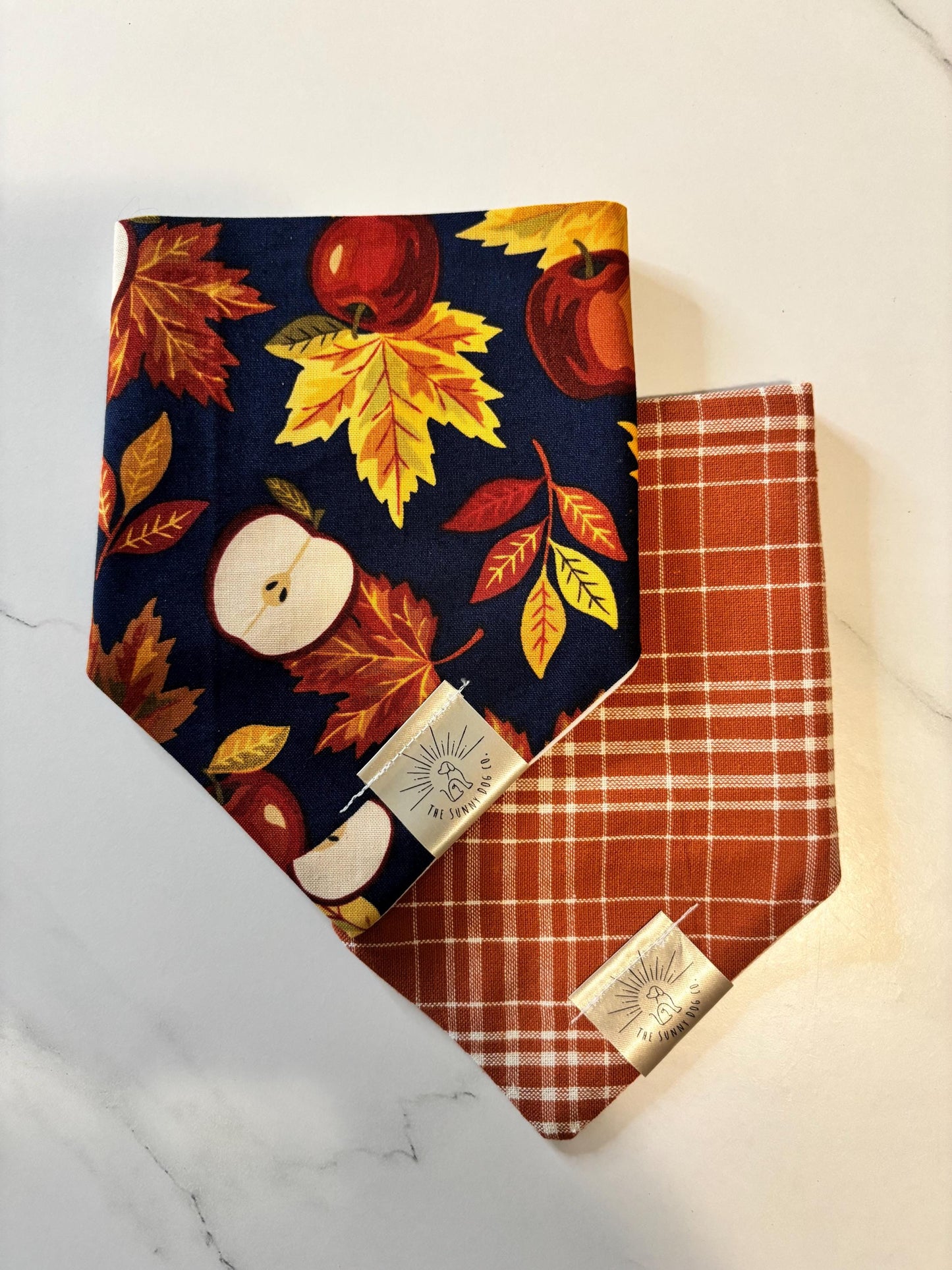 Over the Collar Dog Bandana-Apple Picking-Personalized Dog Bandana-Customized Dog Bandana-Dog Gift-Thanksgiving Bandana-Fall Bandana