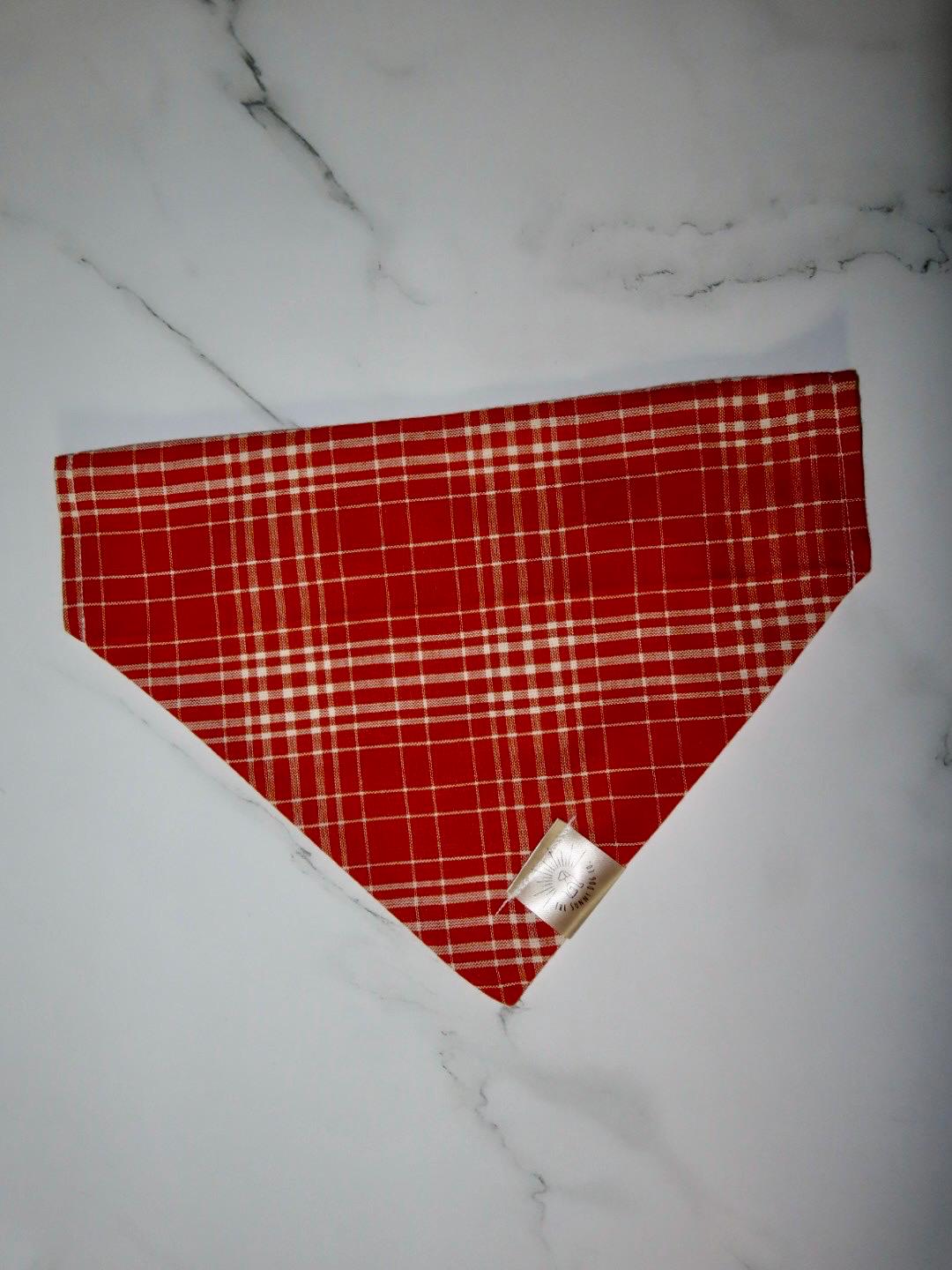 Over the Collar Dog Bandana-Fall Plaid-Personalized Dog Bandana-Customized Dog Bandana-Dog Gift-Halloween Bandana-Fall Bandana-Spook
