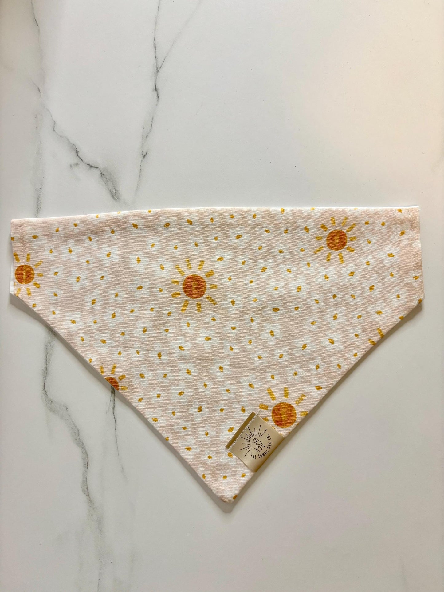 Sunshine Dog Bandana – Over-the-Collar, Personalized Print (Spring Shower Collection)