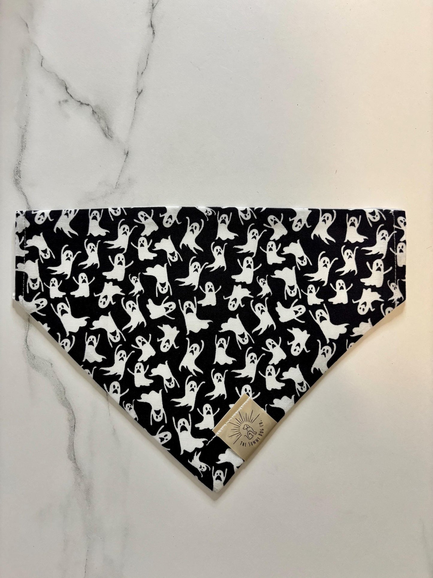 Over the Collar Dog Bandana-Ghost-Personalized Dog Bandana-Customized Dog Bandana-Dog Gift-Halloween Bandana-Fall Bandana-Spooky