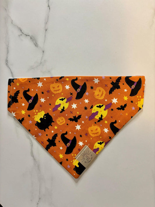 Over the Collar Dog Bandana-Halloween Night-Personalized Dog Bandana-Customized Dog Bandana-Dog Gift-Halloween Bandana-Fall Bandana-Spooky