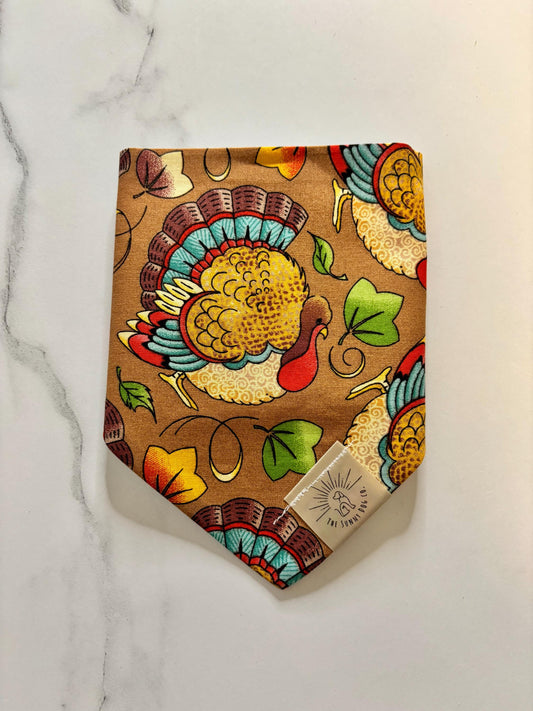 Over the Collar Dog Bandana-Turkey Turkey-Personalized Dog Bandana-Customized Dog Bandana-Dog Gift-Thanksgiving Bandana-Fall Bandana