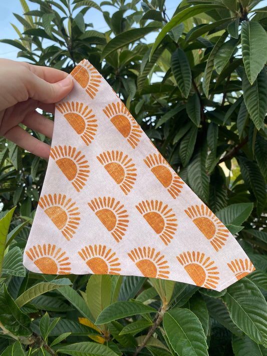 Over the Collar Dog Bandana - Sunny Dog - Dog Mom Gift - Personalized Dog Bandana - Customized Dog Bandana - Dog Gift -Sun Print Dog Bandana