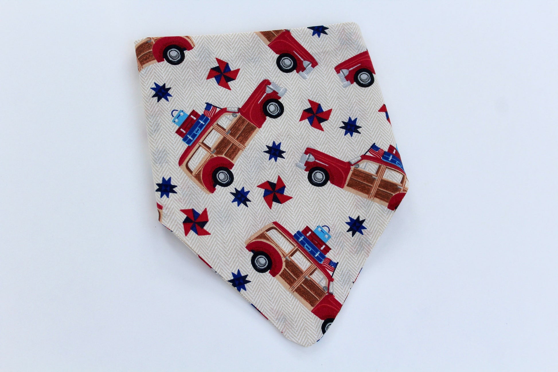 Over the Collar Dog Bandana-Wagon of Freedom-Dog Mom Gift-Personalized Dog Bandana-Customized Dog Bandana-Dog Gift-4th of July Dog Bandana