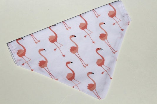 Over the Collar Dog Bandana -Flamingo-Dog Mom Gift-Personalized Dog Bandana-Customized Dog Bandana-Dog Gift-Flamingo Print Dog Bandana