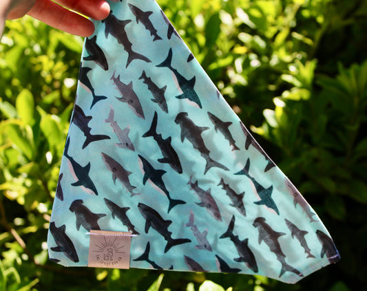 Over the Collar Dog Bandana-Shark Bandana-Dog Mom Gift-Personalized Dog Bandana-Customized Dog Bandana-Dog Gift-Shark Print Dog Bandana