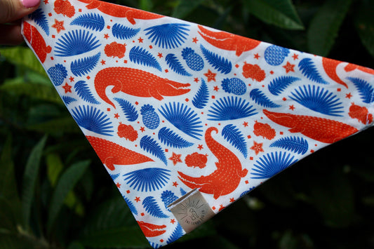 Over the Collar Dog Bandana-Florida Gators-Personalized Dog Bandana-Customized Dog Bandana-Dog Gift-College Dog Bandana-Football Bandana