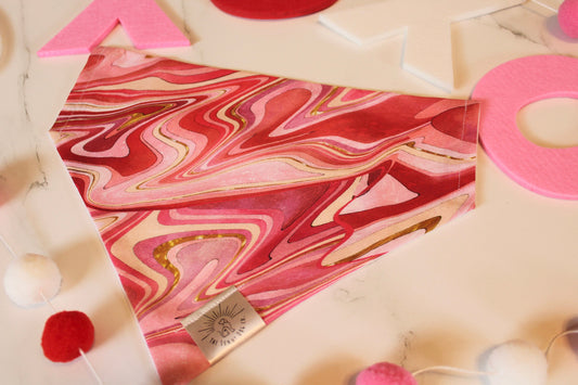 Over the Collar Dog Bandana -A Disco Valentines Gift-Personalized Dog Bandana-Customized Dog Bandana-Dog Gift-Valentines Dog Bandana