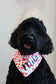 Over the Collar Dog Bandana -Queen of Hearts-Dog Mom Gift-Personalized Dog Bandana-Customized Dog Bandana-Dog Gift-Valentines Dog Bandana