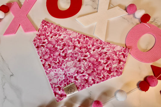 Over the Collar Dog Bandana -Rose Petals- Mom Gift-Personalized Dog Bandana-Customized Dog Bandana-Dog Gift-Valentines Dog Bandana