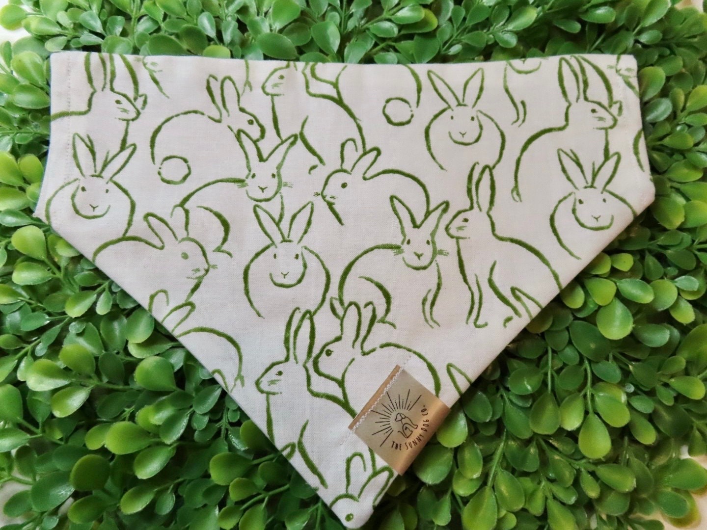 Over the Collar Dog Bandana-Easter Bunny-Dog Mom Gift-Personalized Dog Bandana-Customized Dog Bandana-Spring Bandana-Dog Scarf-Dog Neck Tie