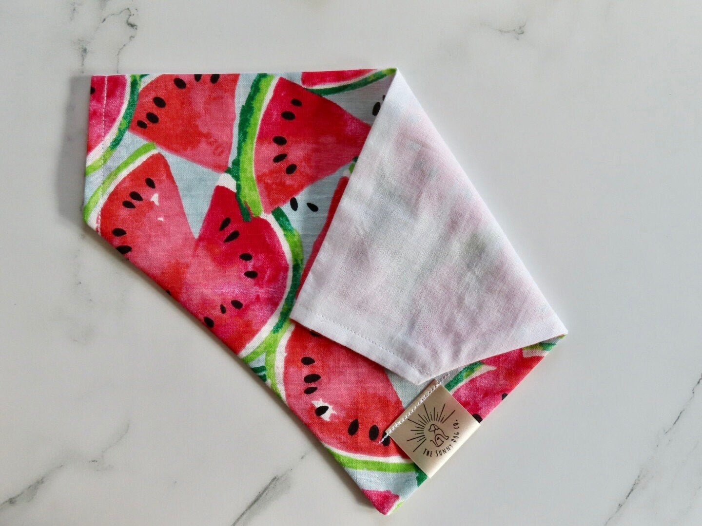 Over the Collar Dog Bandana-Watermelon-Mom Gift-Personalized Dog Bandana-Customized Dog Bandana-Dog Scarf-Summer Bandana-Cute Summer Bandana