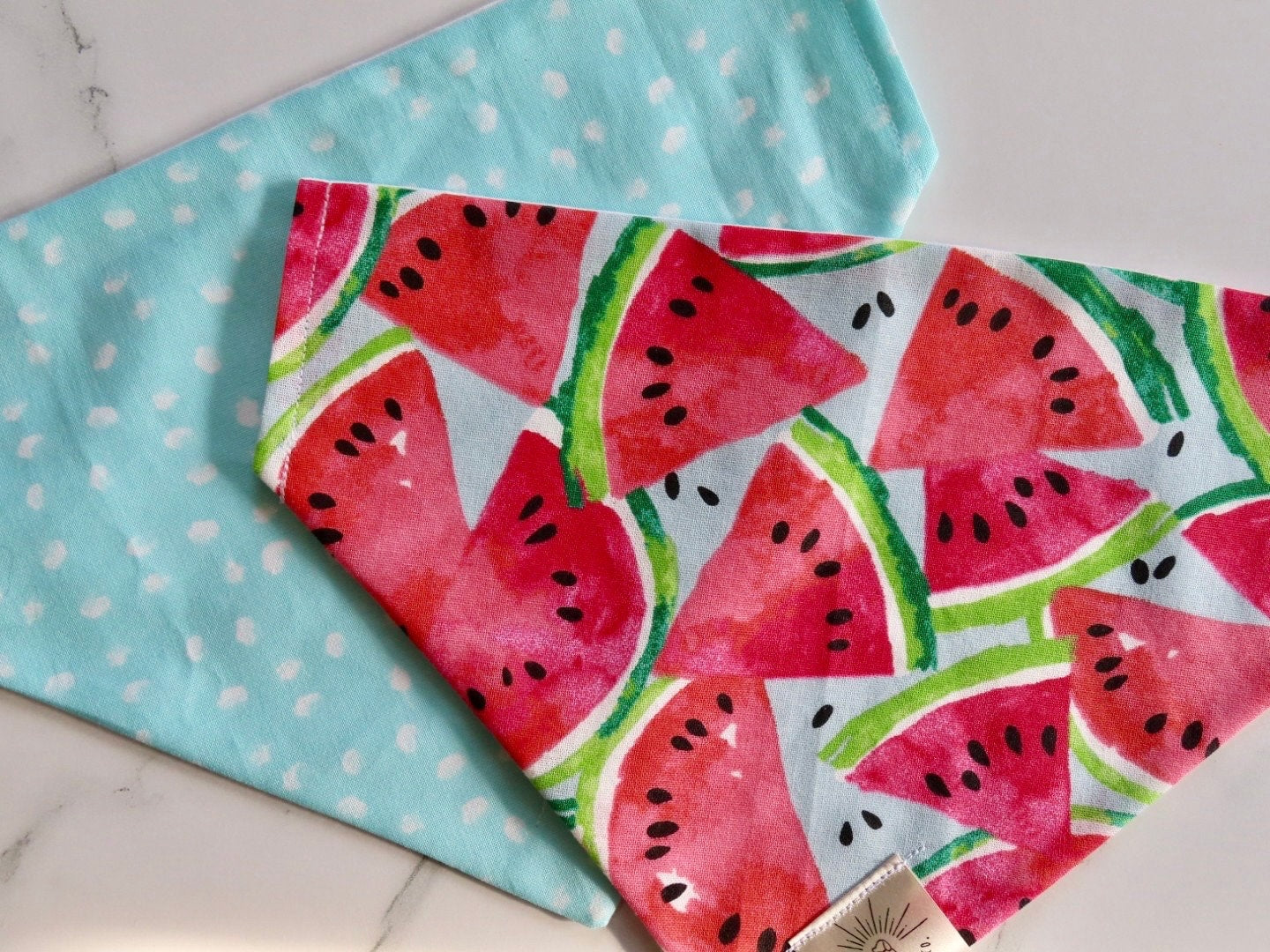 Over the Collar Dog Bandana-Watermelon-Mom Gift-Personalized Dog Bandana-Customized Dog Bandana-Dog Scarf-Summer Bandana-Cute Summer Bandana