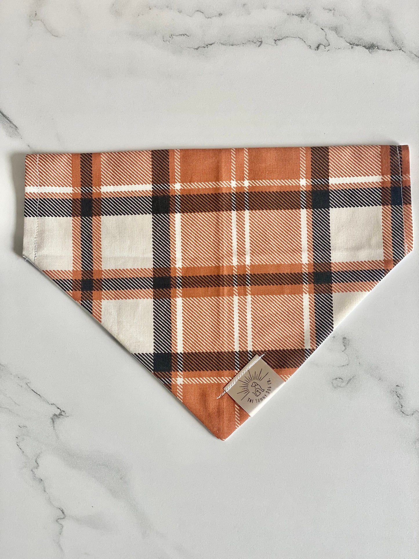 Over the Collar Dog Bandana-Fall Flannel-Personalized Dog Bandana-Customized Dog Bandana-Dog Gift-Halloween Bandana-Fall Bandana-Spook