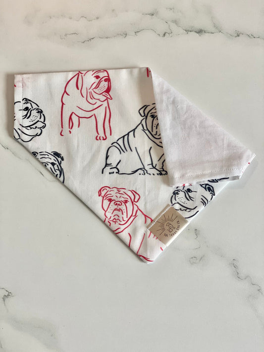 Over the Collar Dog Bandana-Georgia Bulldogs-Personalized Dog Bandana-Customized Dog Bandana-Dog Gift-College Dog Bandana-Football Bandana